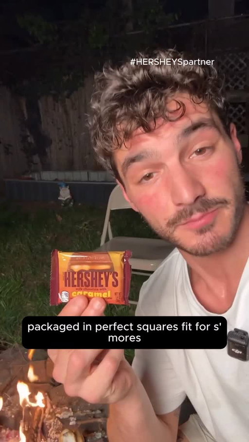 #ad When I was a kid I genuinely thought that classic S’mores couldn’t get any better but @hersheys new Milk Chocolate with caramel takes this camping staple to a whole new level. It’s got it all, crunchy, velvety, ooey gooey deliciousness all in one bite. Just the perfect sweet treat to share with friends and family while sitting around a campfire. Try Hershey’s Milk Chocolate with Caramel in your next s’more! #HERSHEYSpartner
