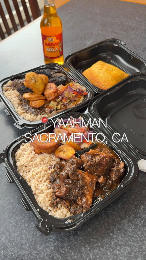 The Oxtail plate didn’t stand a chance 😩🤤

@yaahman916 serves Jamaican comfort food out of a shared kitchen in Sac! They have multiple businesses inside. It was such a cool find with good food, can’t wait to go back and try more things 

Here is what we got:
🥮 Beef patty - $5
🍛 Oxtails combo - $30
🍗 Jerk Chicken - $20
🥤 Jamaican soda - $4.50

📍Yaah Man Jamaican Restaurant - 1120 Fulton Ave, Sacramento, CA 95825