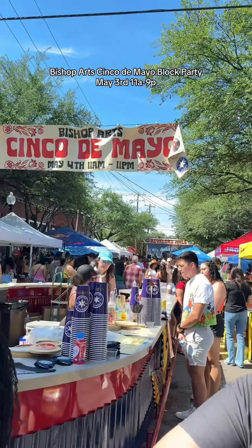 This is a BUSY weekend in Dallas! So many events going on and Bishop Arts is continuing their annual block party this year on 5/3 from 11am-9pm @revelershall ! 

Expect food, drinks, local vendors and artists, and live music 🔥🎤

This is a free event & will take place outside of Revelers Hall as always ✨ Send this to your crew 🫶🏿

#dallastx #100thingsindallas #thingstodoindallas #cincodemayo #bishopartsdistrict