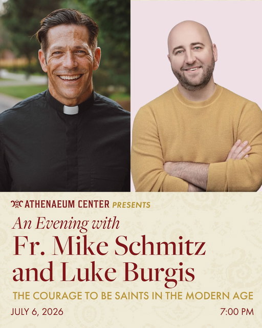 Join us at the @theathenaeum_chicago for The Courage to Be Saints in the Modern Age: a compelling evening of conversation and reflection on identity, faith, and the courage to live with integrity in the modern world. 

Through keynote talks and a moderated discussion, this event invites audiences to consider how identity is formed, how social forces shape our desires, and how a life of virtue can be lived practically and authentically today.

Join us July 6, 7pm CT in Chicago for an evening of thoughtful dialogue, fellowship, and spiritual refreshment.

Tickets are on sale now.