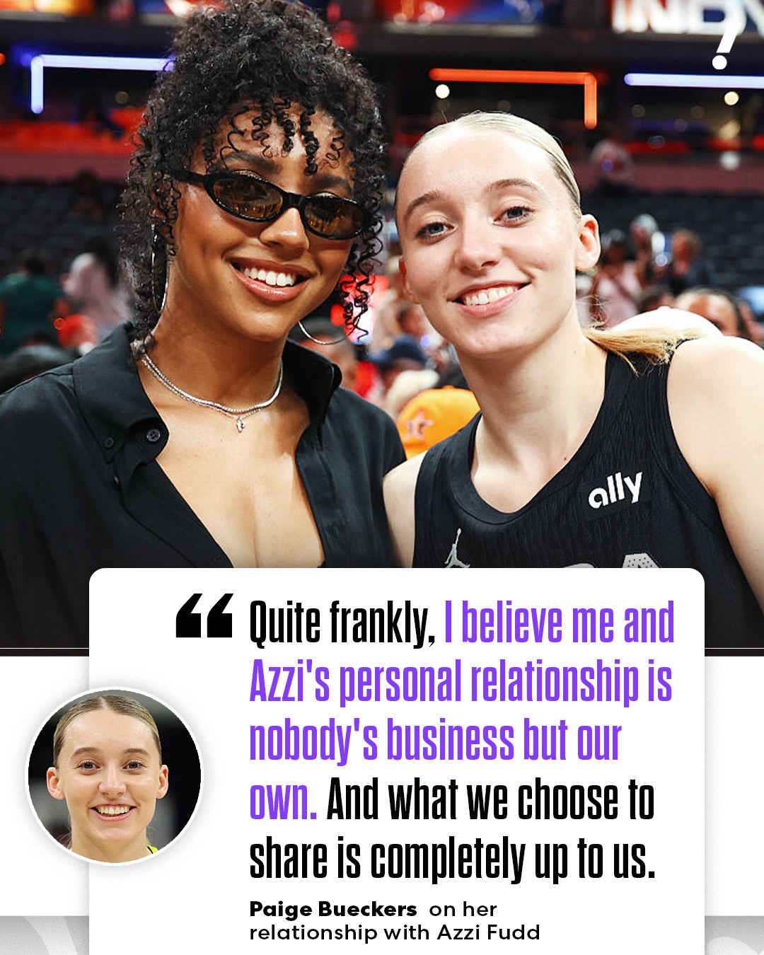 Paige Bueckers addresses Azzi Fudd drafted to the Dallas Wings.