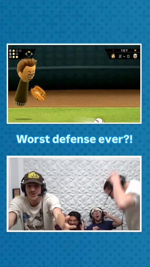 Wii Baseball defense was letting us DOWN #wiibaseball #baseball #gaming