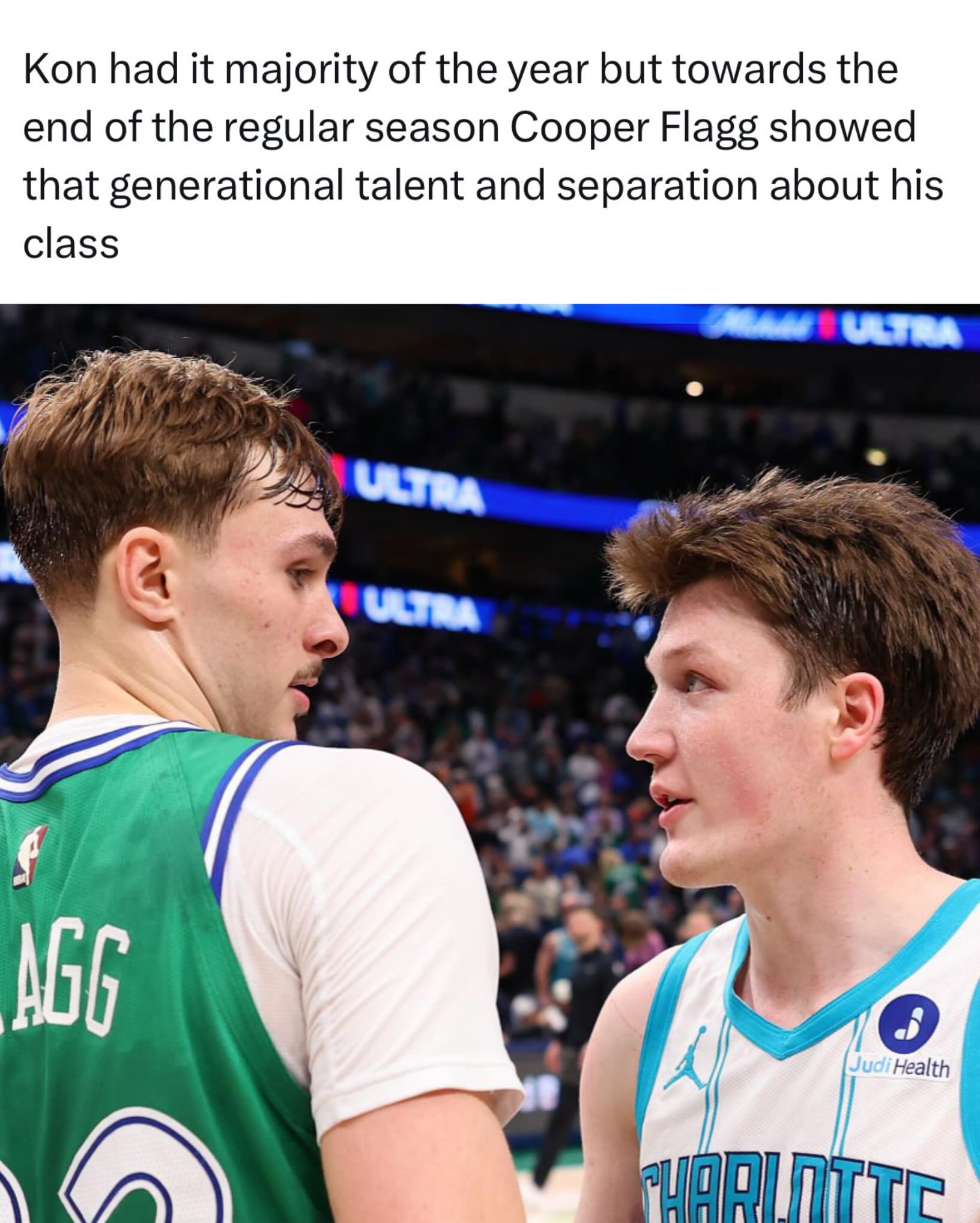 Who wins the ROTY tonight? 👀

Cooper Flagg now has an 83% chance to win the award.

Polymarket is giving away $20 free with code HOOPSNATION 👀