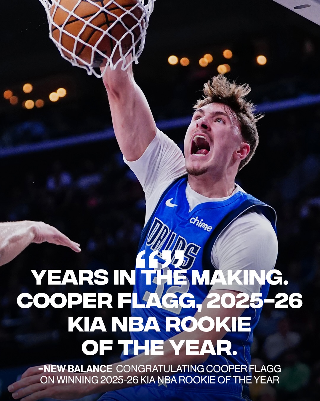 YEARS IN THE MAKING ⏳⌛

Congratulations to Dallas Mavericks forward Cooper Flagg for being selected as the 2025-26 KIA NBA Rookie of the Year 🏀🏆

📷: @gettyimages