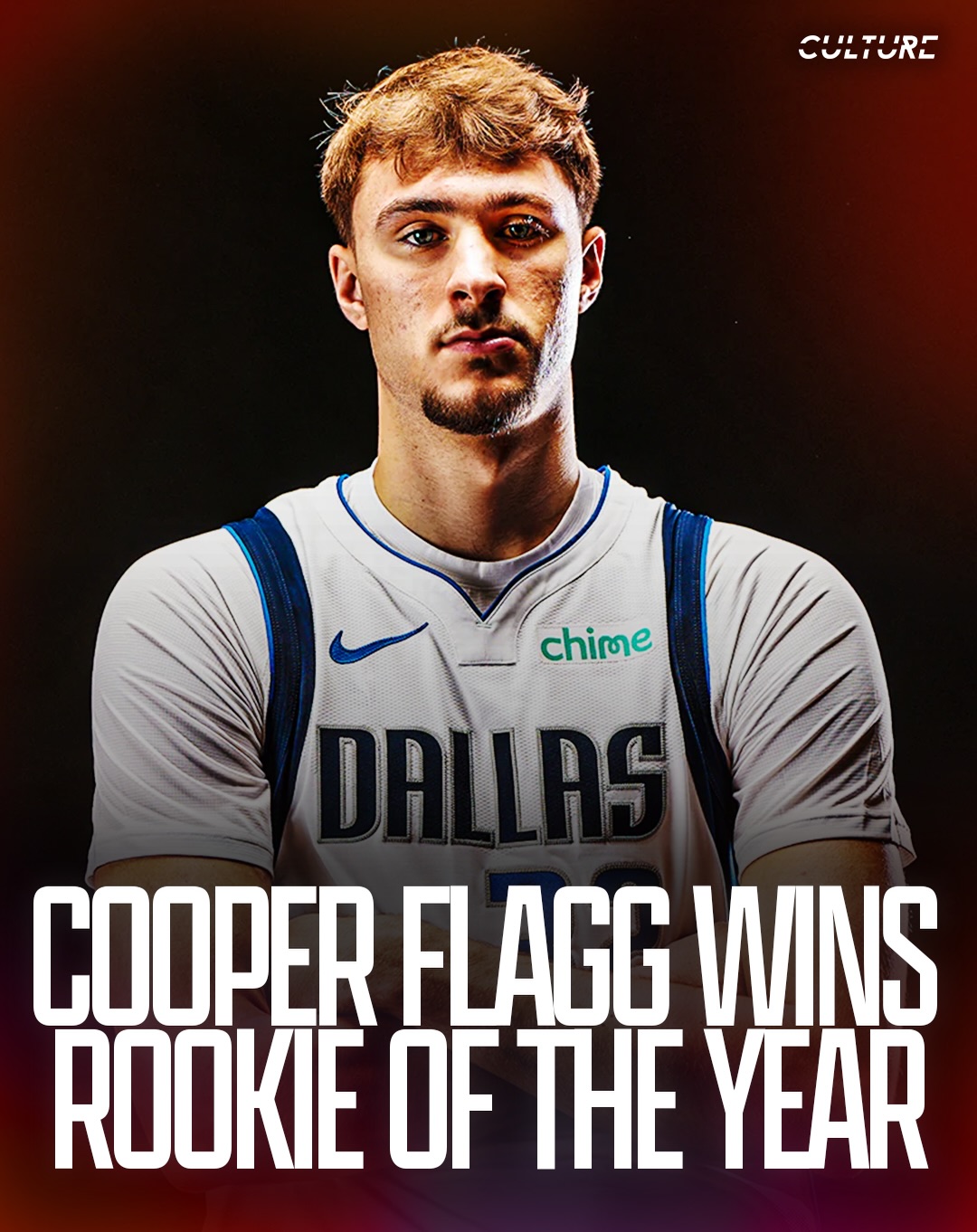 COOPER FLAGG WINS ROTY 🔥👑

Closely beating out Kon Knueppel of the Charlotte Hornets by just 12 votes