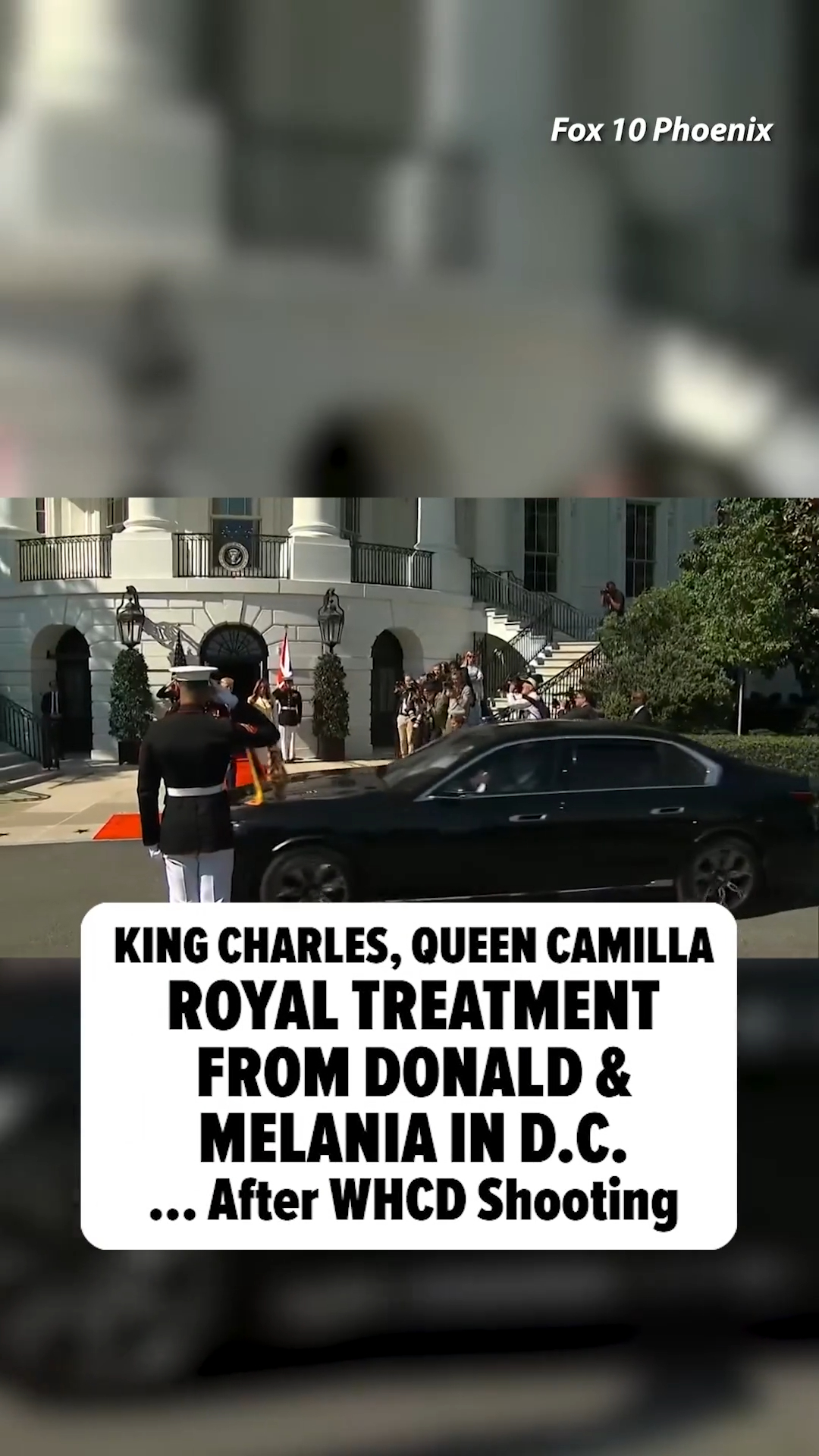👑 King Charles III and Queen Camilla just pulled up in the U.S. -- kicking off a headline-making, historic visit with President Donald Trump and First Lady Melania Trump.

🎥: Fox 10 Phoenix