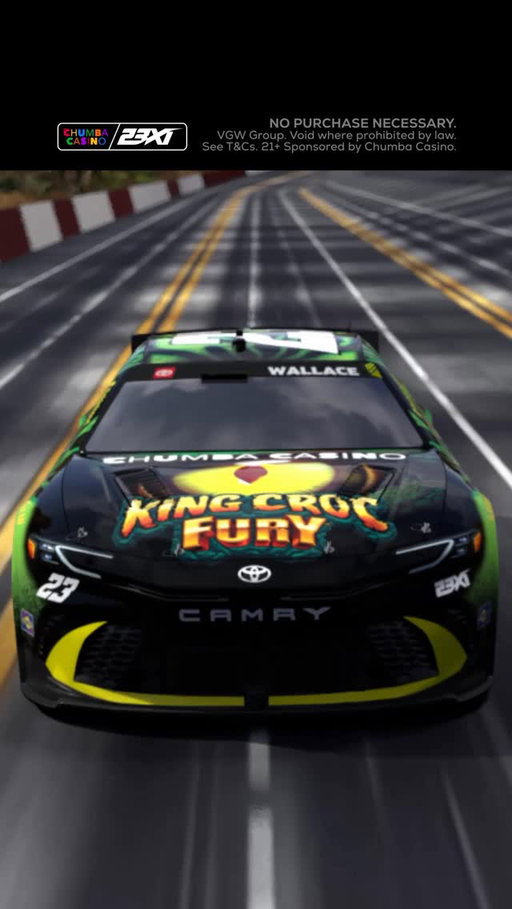 Newest hit, fiercest look. 🐊🏎️ 

King Croc Fury, ChumbaCasino.com’s latest game, is coming to the asphalt. Check out Bubba’s latest paint scheme, where speed meets power. Let’s Chumba. 
🔥

Sponsored by Chumba Casino. NO PURCHASE NECESSARY. VGW Group. Void where prohibited by law. See T&Cs. 21+. #23XI #LetsChumba #ChumbaCasino