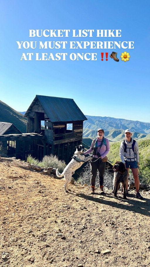 Boise Bucket List Hike You Need To Do At Least Once ‼️
.
🗳️Save for your next trip to Boise, Idaho 
.
🔄 Share with a friend or family member who would love to go explore & enjoy this bucket list Boise trail with you! 
.
✅ Follow @earthtosarahphoto & @mckenzieinmotion for all your bucket-list itineraries, unique stays & adventure getaways! 
.
🌼 The Arrowleaf Balsamroot is blooming and has the hills glowing yellow. 
.
📌 Adelmann Mine 
.
💪🏻 Moderately Challenging Trail 
.
🔄 4.7 mile out and back ⬆️ 1322 elevation gain
.
🌿Beautiful views of green mountains are offered during the full hike. 
.
🐶Dogs are allowed but must be on leash for this trail. 
.
🛖 The mine is such an incredible structure and it was cool to be able to walk through and see the old tools used. It’s a bummer so many people have decided to vandalize this structure. 
.
🌞There is no shade on this trail. Be sure to wear a hat, glasses, protective clothing and start early to not have direct sunlight and heat. 
.
💦Always pack enough water for yourself & your dog. This is not a shaded trail so it can get rather warm in the middle of the day. 
.
🐾 Bring your own poop 💩 bags to clean up after your dog and have a bag to carry it bc trash cans 🚮 are sparse in this area of the trail. 
.
⚠️ Leave No Trace 
🥾Stay on the trail, don’t wander off or make your own trail 
🚫 Don’t pick the flowers. 
📸 Only take photos and leave the mine & trail as you found it. 
.
⁉️Have you had the chance to check out this historical hike only 15 minutes from downtown Boise?!