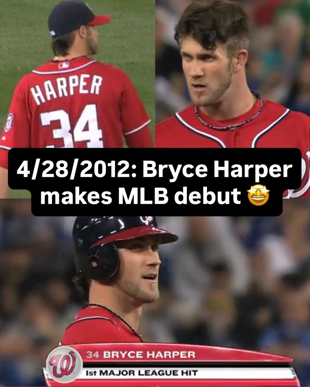 OTD in 2012, Bryce Harper made his Major League debut and smacked a double for his first career hit!

Another No. 1 overall pick, Travis Bazzana, is expected to make his MLB debut today in Cleveland