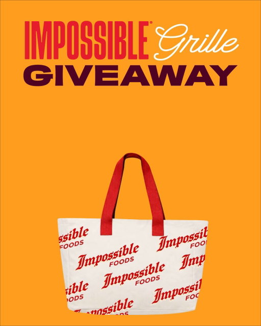 🔥IMPOSSIBLE GRILLE GIVEAWAY ANNOUNCEMENT 🔥

If you don’t have a chance to catch us at @thegarden, don’t fret! You can still enjoy the game and try out our menu from the comfort of your couch. Enter for a chance to win a custom tote bag from our Impossible Grille @thegarden Launch Party and some products so you can get a taste of our menu at home! 

To enter:
1. Follow @impossible ❤️
2. Like this post 👍 
3. Leave a comment letting us know what’s in your bag ✨👜✨

Winners will be chosen at 12pm PT May 6. Good luck out there!

TERMS
US only, 18+. No purchase necessary. Giveaway closes February 16th at 8pm PT. Winners will be DM’d by @impossible. This giveaway is not affiliated with Instagram. Visit the link in bio for full terms and conditions.