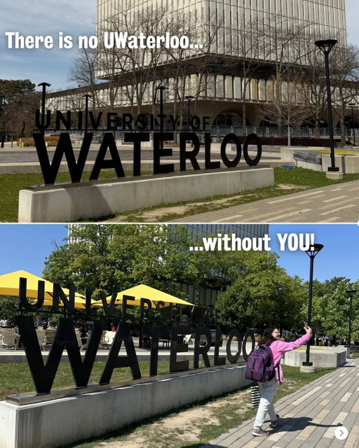 Without YOU, there is no #UWaterloo. 🖤💛