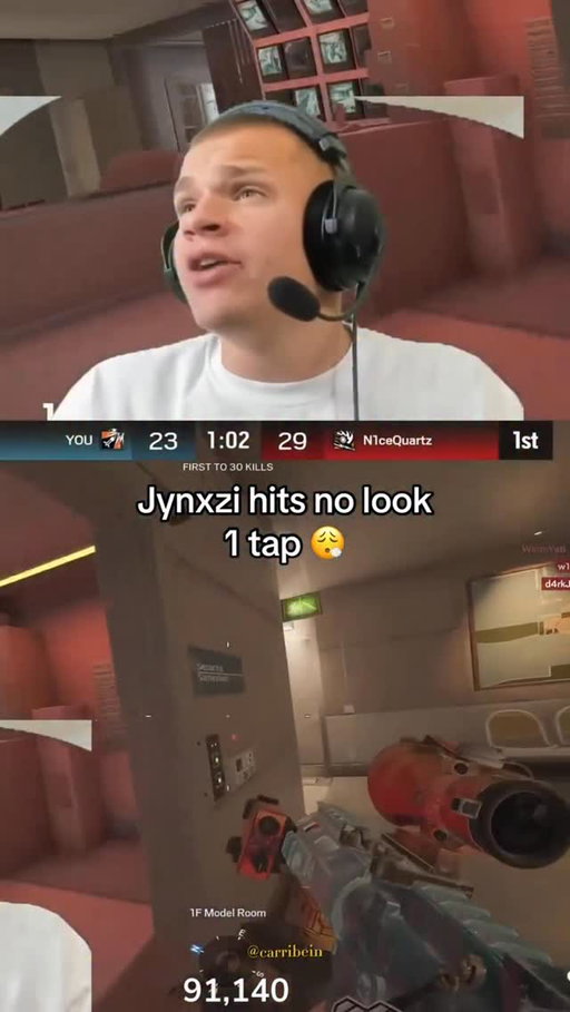 Jynxzi hits No Look 1 Tap 😳