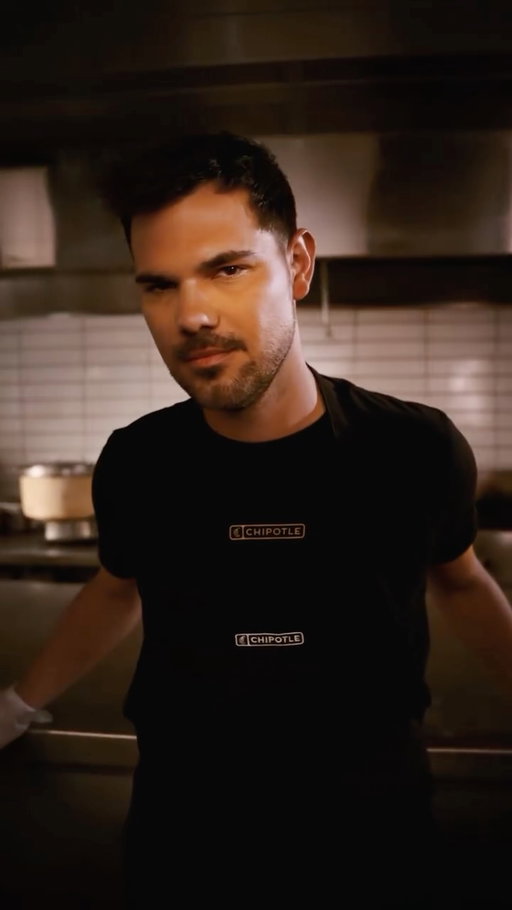 it’s gettin kinda hot in here @taylorlautner 🌶️🔥 chipotle honey chicken is available now