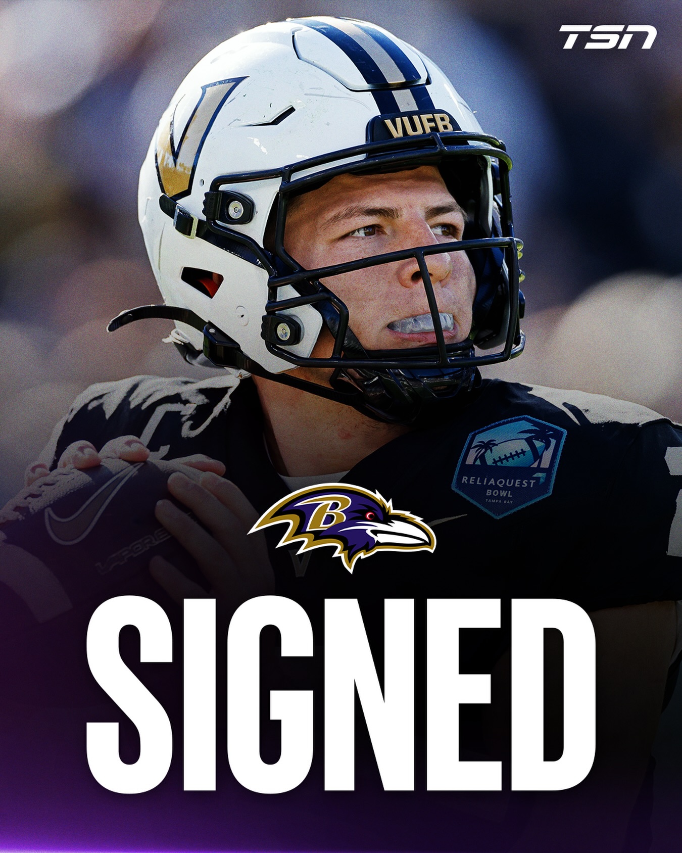 The Baltimore Ravens are signing former Vanderbilt QB and Heisman Trophy finalist Diego Pavia to a three-year deal, per Adam Schefter.