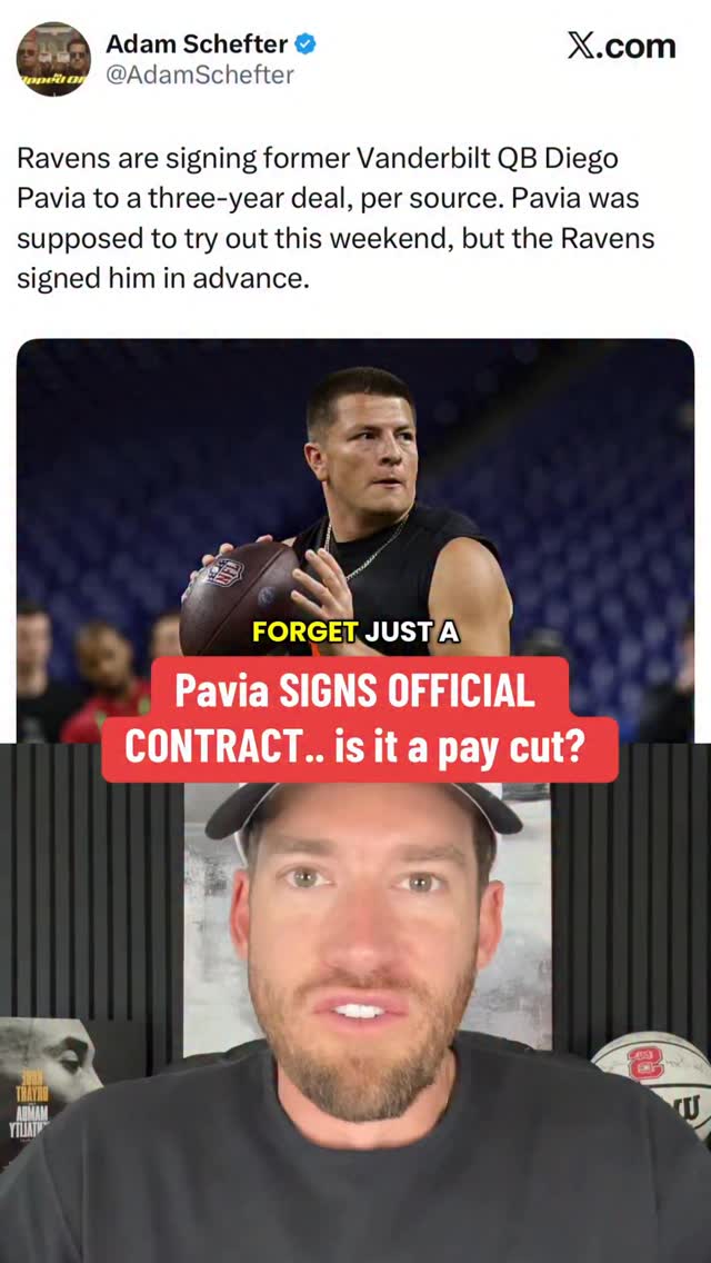 Diego Pavia, previously just had a minicamp invite, signs an official 3-year contract with the Baltimore Ravens #diegopavia #nfl #baltimoreravens #CollegeFootball #vanderbilt