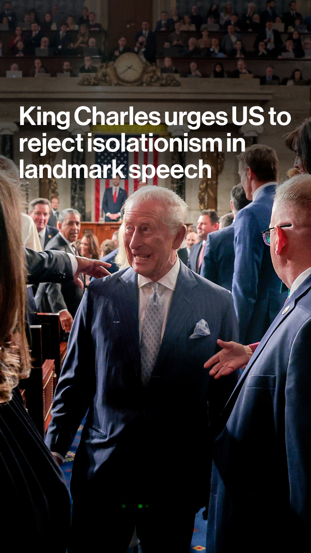 King Charles III called on the US to maintain its leadership role in the world in a remarkably pointed speech for a monarch that urged Americans to resist the pull of isolationism.

Ellen Milligan explains. Tap the link in bio for more.