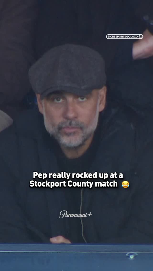 Pep Guardiola spotted in the stands of Stockport County vs. Port Vale during the PSG vs. Bayern #UCL match 😅

#EFLLeagueOne #EFL #ManchesterCity