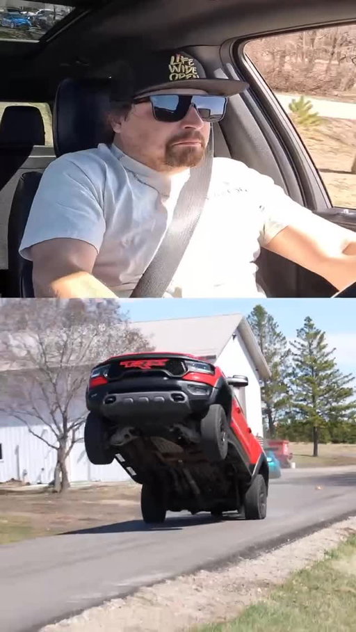 Trying to steer mid wheelie 😂