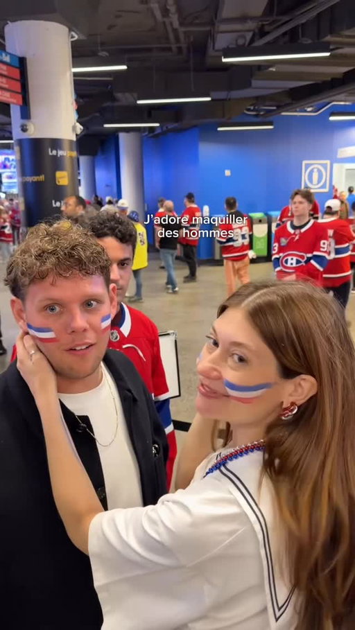 Toujours en mode maquillage de fête d’enfants aux Canadiens💙🤍❤️