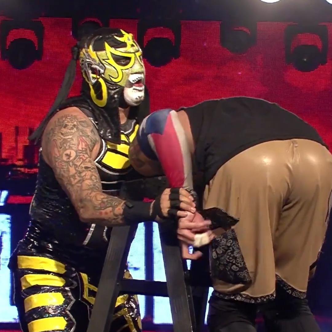 Today in #TNAHistory: LAX defeated The Lucha Bros in Full Metal Mayhem to win the World Tag Team Titles. (Rebellion 2019) Use the code TNAHISTORY for one free month of TNA+ at the link in our bio!