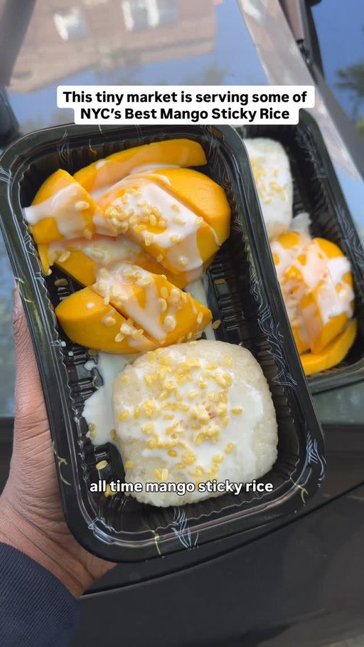 Trying some NYC’s best mango sticky rice in this small Thai market in Queens

#foodreview #nycfood #mangostickyrice #thaifood