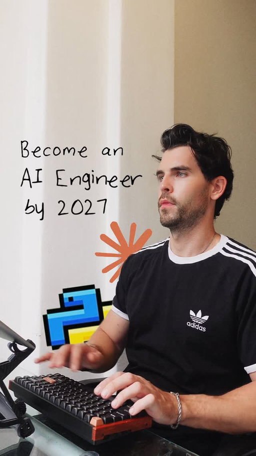 Become an AI Engineer by 2027 👾🤖

comment ‘AI’ for a full list of resources I hand picked. 

This role is exploding, and there will likely be more of these than machine learning engineers. This how to become one and build a SaaS

Video on YouTube out this week (more detailed, i.e including LangChain and MCP)

[Ai Engineer, software engineer, python, machine learning, coding]