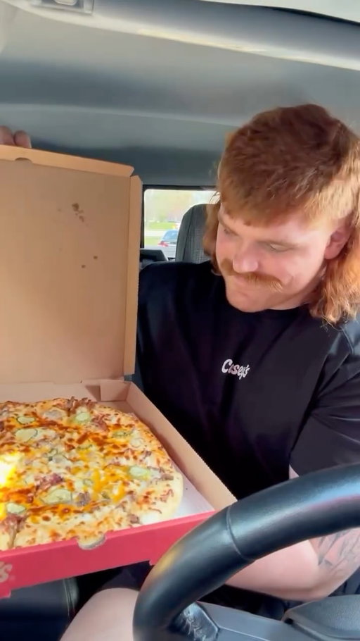 Let’s party… @caseys Bacon Cheeseburger Pizza is BACK.