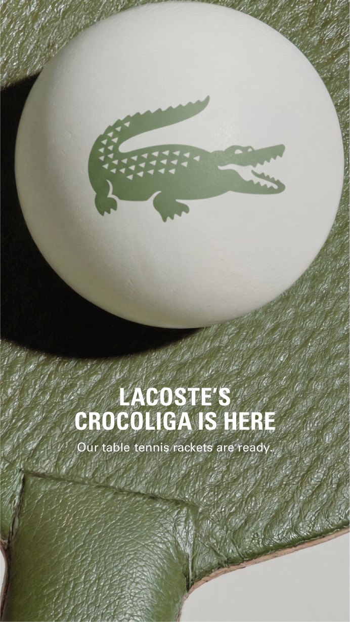Some 50 years after its first foray into table tennis, @lacoste introduces Crocoliga: a series of tournaments across Europe to determine the kings of the table.⁠
⁠
It’s 2026 and table tennis is a different beast now. Fueled by the Marty Supreme effect, the once leftfield sport is primed for a new era. Lacoste is the brand to take it there.⁠
⁠
Rooted in community, Crocoliga represents the sport’s explosive new chapter.⁠
⁠
Hit the link in bio for more information.⁠