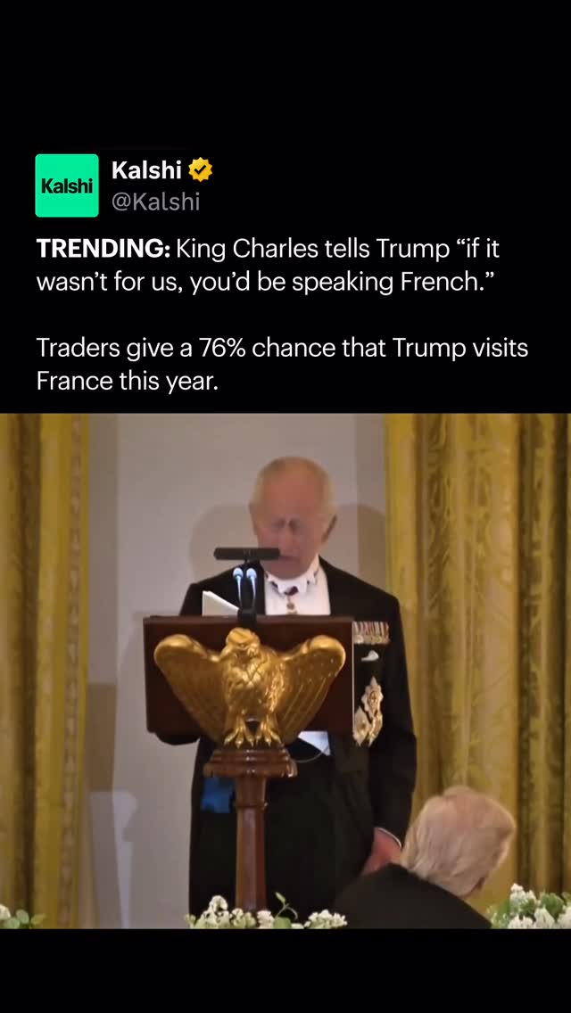King Charles III made lighthearted remarks during a formal event, joking with President Donald Trump over past comments about Europe’s wartime history.

“You recently commented, Mr. President… Dare I say that if it wasn’t for us, you’d be speaking French,” he said, drawing laughs from the audience.