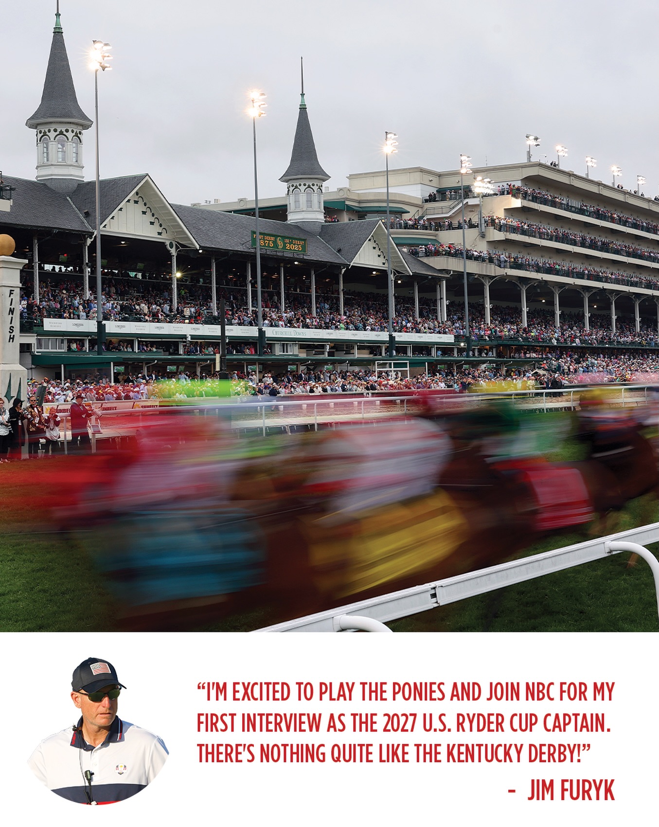 🚨 TUNE-IN SATURDAY: Don’t miss Jim’s first Ryder Cup Interview LIVE from the Kentucky Derby with NBC’s Mike Tirico this Saturday! 

#GoUSA #NBC