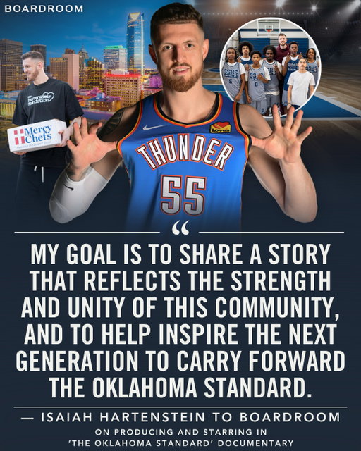 Thunder forward Isaiah Hartenstein is telling a deeper Oklahoma City story.⁠
⁠
The player-produced doc revisits the 1995 Oklahoma City bombing, but centers on what came after. The response became known as the “Oklahoma Standard,” a culture built on service, resilience, and showing up for others that continues to define the city today, with the Oklahoma City Thunder playing a role in that recovery and identity.⁠
⁠
The film, available on Isaiah’s YouTube channel, shows how those values carry forward through community work and leadership, and how a moment of tragedy became a lasting mindset that continues to shape Oklahoma City across generations.