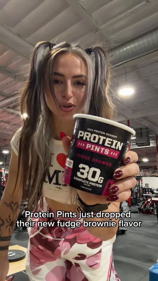 heard fudge and knew what had to be done 💪 make sure to check out the new @proteinpints Fudge Brownie flavor at your local Sprouts #proteinpintspartner
