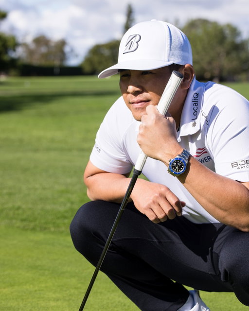 Dialed in. On the course and on the wrist. Rolex submariner Ref. 126619 “Cookie Monster”. Courtesy of @bobswatches