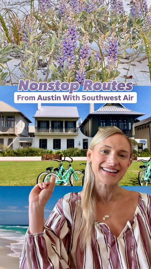 Travel just got easier with 55+ nonstop flights from Austin ✈️ with @southwestair #SouthwestPartner 

If you’re planning summer travel, these nonstop routes need to be on your radar. Southwest Airlines® now offers more than double the nonstop destinations from Austin-Bergstrom Intl Airport than any other airline. We picked three of our favorite destinations — from a relaxing beach getaway, to cooler mountain weather, to an international destination full of culture.

Which vacation would you book? Let us know in the comments 👇

*Based on Southwest Airlines’ analysis of Cirium Diio data. For the travel period between 4/1/26 and 6/30/26 as of 3/20/26, Southwest flies nonstop up to 59 nonstop destinations from Austin. The next two closest carriers serve 33 and 13 nonstop destinations for the same period.* 

#SouthwestAUS #AustinTX #TexasTravel #ATX