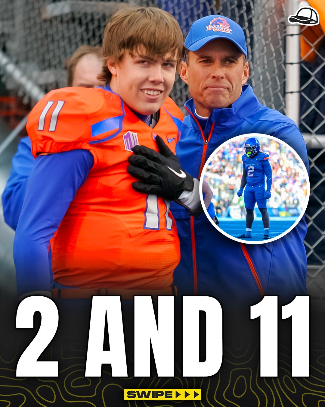 How can you not be romantic about college football? 😍

Boise State announced that the hashmarks at the 11-yard line will be permanently painted orange to honor Moore’s transformational impact on the program.

“When the new turf is installed this summer at Albertsons Stadium, orange sideline hash marks will be placed at the 2-yard and 11-yard lines, on both sides of the field, in reference to the jersey numbers that Jeanty and Moore wore as Broncos.” - the school announced. 

Moore, a four-time first-team All-American, became the winningest quarterback in college football history during his time with the Broncos, quarterbacking the team to a 50-3 record and becoming the first Heisman finalist in school history.

This is such a cool way to honor former players! 🔥

Via @boisestatefootball