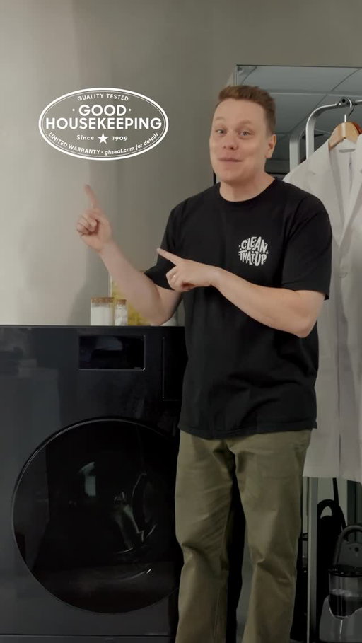 A stain’s worst nightmare? @samsungus Bespoke AI All-In-One Vented Combo! It’s ability to remove stains rivals some of Good Housekeeping Cleaning Lab’s best-tested washing machines. We recreated the test to show you how it’s done. #SamsungPartner #GoodHousekeeping #BespokeAI #Laundry #samsung