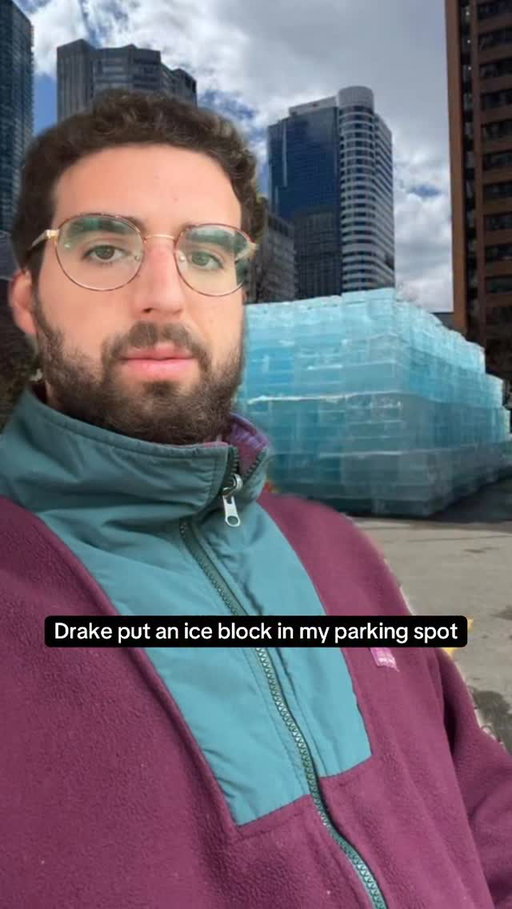 Drake put an ice block in my parking spot part 2 #toronto #torontolife #toronto_insta #drake #iceman