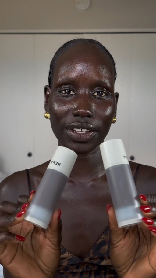 Trying the new @refybeauty Skin Base on a dark skin. What do we think? 

 

#refybeauty #refyskinbase #blackgirlmakeup #fyp
