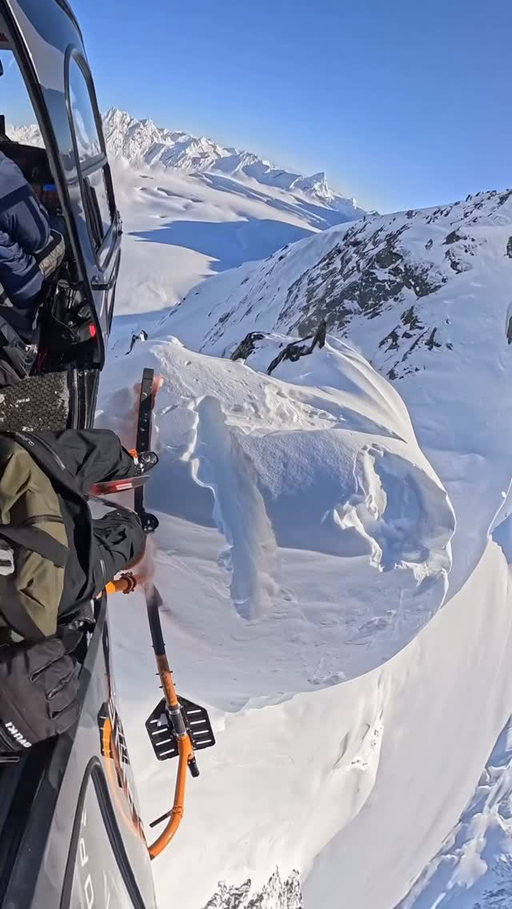 Proper Toe-in with @essitam 🥷🚁

March 23rd, this season in Valdez, AK @blackopsvaldez 
Footage from my #gopromax2 
Heli toe-ins  are part of the process for most spine lines in Alaska. Usually the better the line.. the spicier the toe-in. When I’m with a Pilot I trust-  I love it. never a scenario we take lightly, everything must be smooth. This is my 4th consecutive year working with Black ops pilot, Nick. At this point we have the process dialed.
This was my favorite toe-in this season. You can see Nick put a skid down that we used as a reference point. Falling off the backside was not an option. As he went in for final approach, we had identified a spot I was good with (a tiny spot). As he first touched down, you can see I ask him to adjust a little so I was less exposed to the backside. 
Getting out you gotta be light & smooth.
Once the Heli is gone, it’s one of the best feelings in the world, standing up top all alone.
For this one, my bro @shredbender199  was on another spine further down the ridge & the boys @danielronnback @pcon3.14the & @justinmayers were below ready to capture the moment. Big thanks to our safety team @firsttracks_alaska @rthomford @blackopsvaldez 🥷🚁 & of course @essitam for all the epic lines 🫡
@blackopsvaldez 
#valdeezznuts
#alaskan #spineskiing