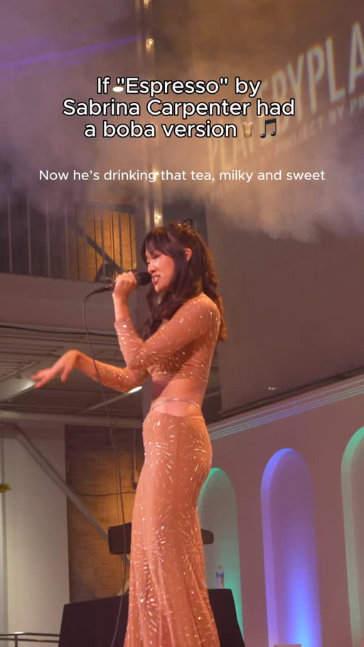 In honor of April 30th being national boba day 🧋 (and AAPI Heritage month being super soon!) Tag your fave boba shop 😋

Performance at @pbpsf , captured by the incredible @kvfeng 📸

#espresso #nationalbobaday #rewrite #sabrinacarpenter #aapi