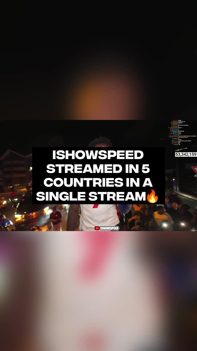 Speed built different fr 🤯

He just set a new world record streaming in 5 different countries in one day and one stream, beating his own record🔥

🎥 @ishowspeed