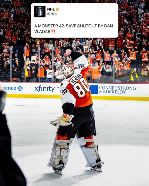 @danvladar30’s stats in the First Round:

4-2 record
1.61 GAA
.937 Sv%
2 shutouts

Unbelievable. #StanleyCup