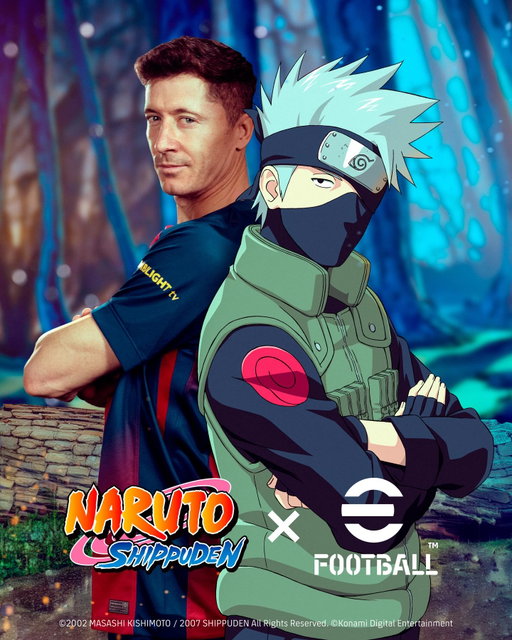 When Kakashi-sensei meets the Barça-sensei 🤝🧘‍♂️
New Lewandowski x Kakashi card now available on @efootball! 🆕