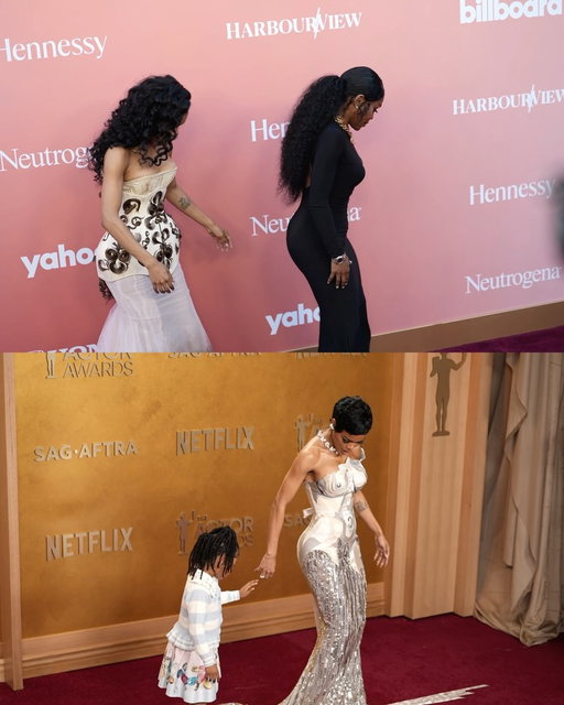Like mother like daughter 🥹  @teyanataylor is the mane attraction on the @billboard Women In Music Awards red carpet as she styles her stunning mama @nikkitaylor1234, just like her daughter Rue Rose did for her at this year’s Actor Awards.