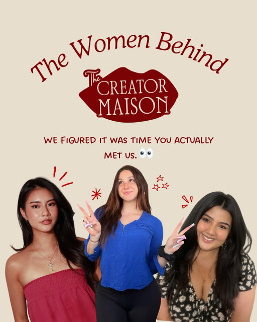 We figured it was time you actually met us 👀

Three women. Three very different paths into this industry. One mission, to make sure yours is a whole lot easier than ours was.

We built TCM because we were once in exactly your position. No roadmap. No big sister to call. Just a lot of figuring it out the hard way.

You don’t have to do that.
Doors open soon, 🩷 follow @thecreatormaison this if you want in.