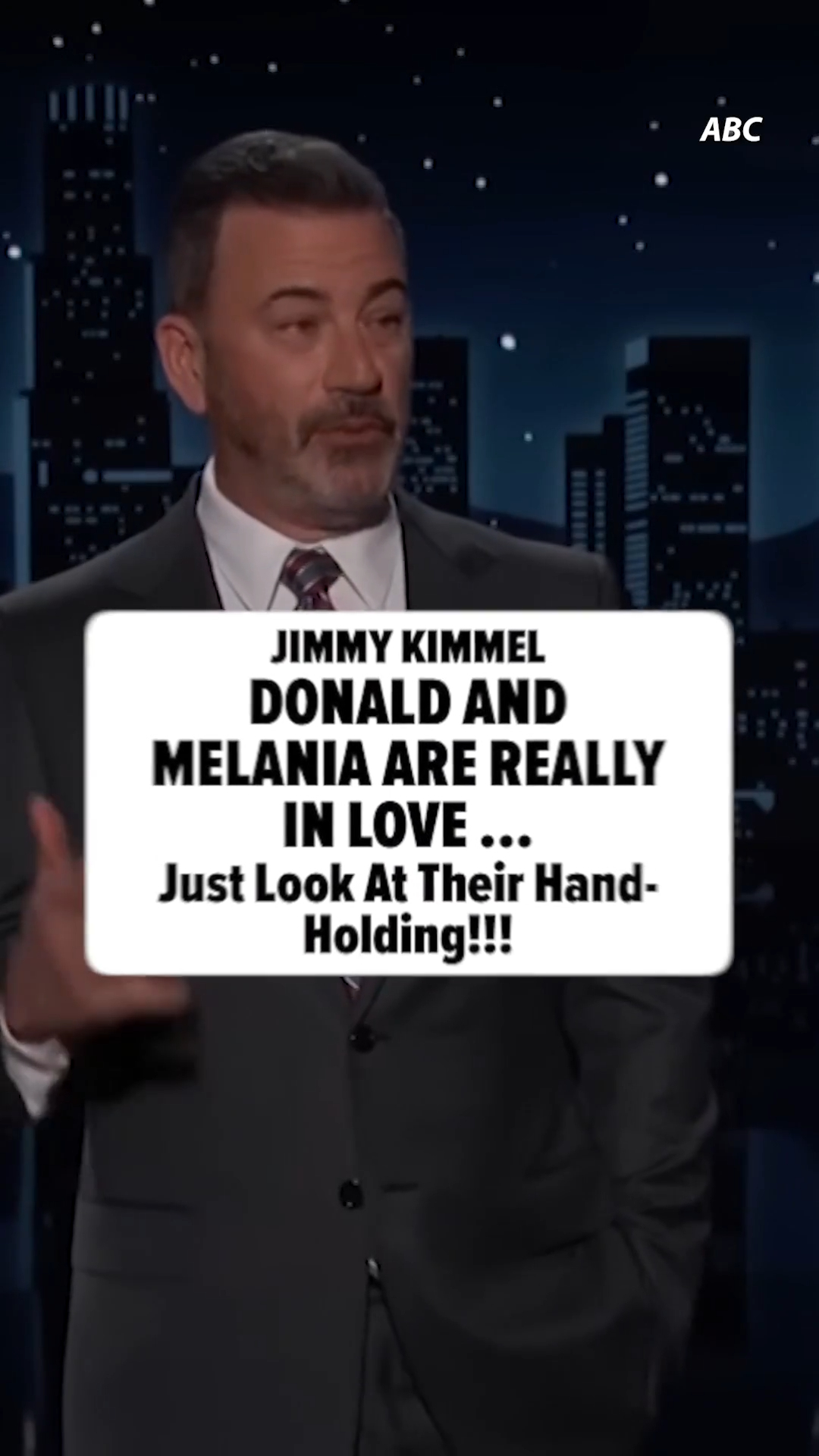 🗣️🔥 Jimmy Kimmel is firing back at President Donald Trump and First Lady Melania Trump ... mocking them for the way they held hands during a photo-op at the White House with King Charles and Queen Camilla.

FULL STORY AT THE LINK IN BIO. 

🎥: ABC