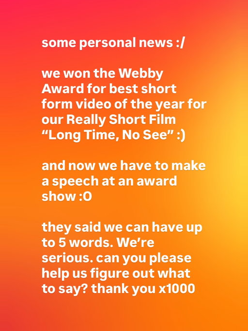 help us @thewebbyawards
