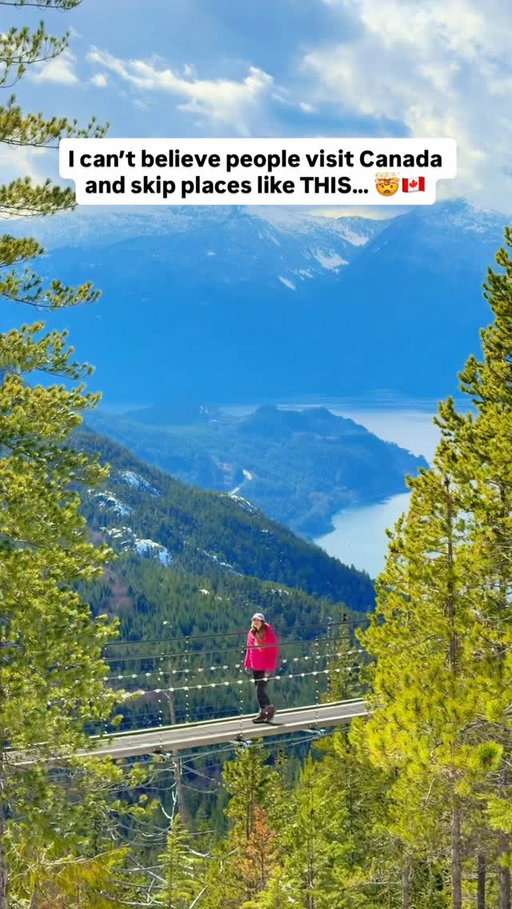 Located just 1hr from Vancouver 🤯🤯🤯

How are incredible are the views from this bridge!? 🤩 

📍 Sky Pilot Suspension Bridge, Squamish 

Accessible via the Sea to Sky Gondola! 🚠 @seatoskygondola 

FOLLOW @cjexplores for more travel inspo ✨

Squamish | Vancouver | Canada travel | British Columbia #exploresquamish #vancouver #canada #travelcanada #explorebc