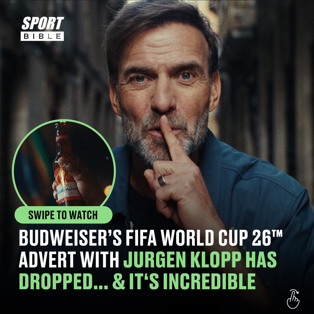 The FIFA World Cup 26™ is nearly here… and @budweiseruk have set the tone 🌍👀

They’ve brought Jürgen Klopp back, and this is what a PROPER FIFA World Cup™ ad should feel like 😮‍💨

The countdown is on… 🏆

Click the link in bio to watch the full video. 🔗