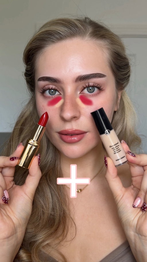 DIY makeup hacks 💄💋⭐️ save this video for later 🫶🏼 
concept inspo @aylenpark 
products i used: 
@armanibeauty luminous silk concealer in shade 2 
@kyliecosmetics skin tint in shade 2W 
@hudabeauty easy bake powder in ‘poundcake’ 
@makeupforever HD skin face essentials palette 
@iconic.london illuminator drops liquid highlighter 
#beautyhacks #makeuphacks #diy #makeuptips #beautytips